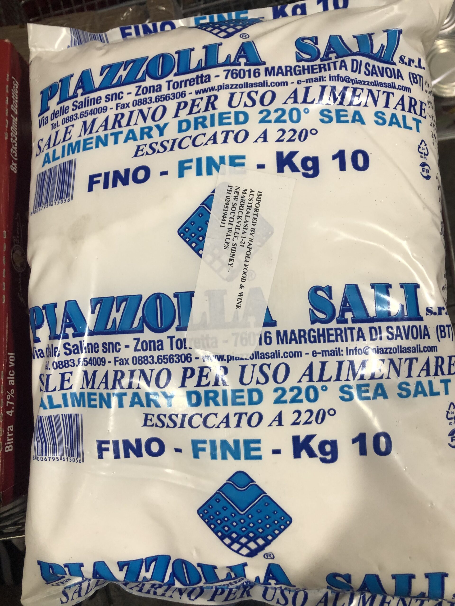 SALT – ITALIAN SALE MARINO FINO 10KG – Napoli Food and Wines